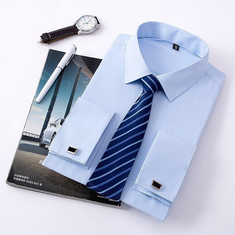 Men's Long Sleeve Business Shirt - Non-ironing mens shirt Distinguished Fine Apparel