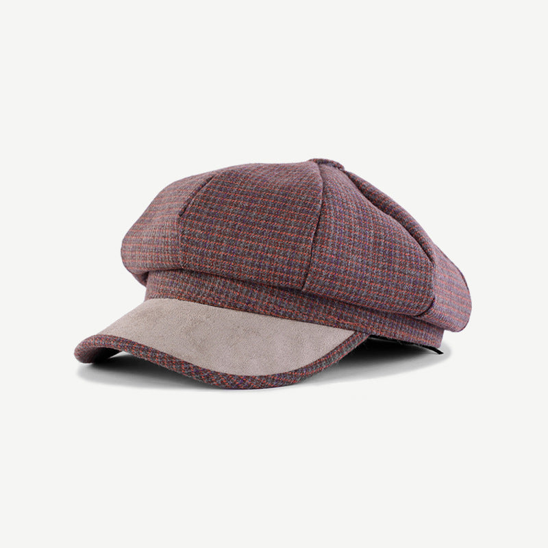 News Girls Plaid Hat - Thin Light Weight womens hat Distinguished Fine Apparel