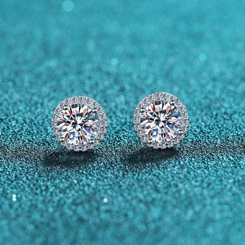 Women's Mosonite S925 Sterling Silver Earrings ladys earrings Distinguished Fine Apparel