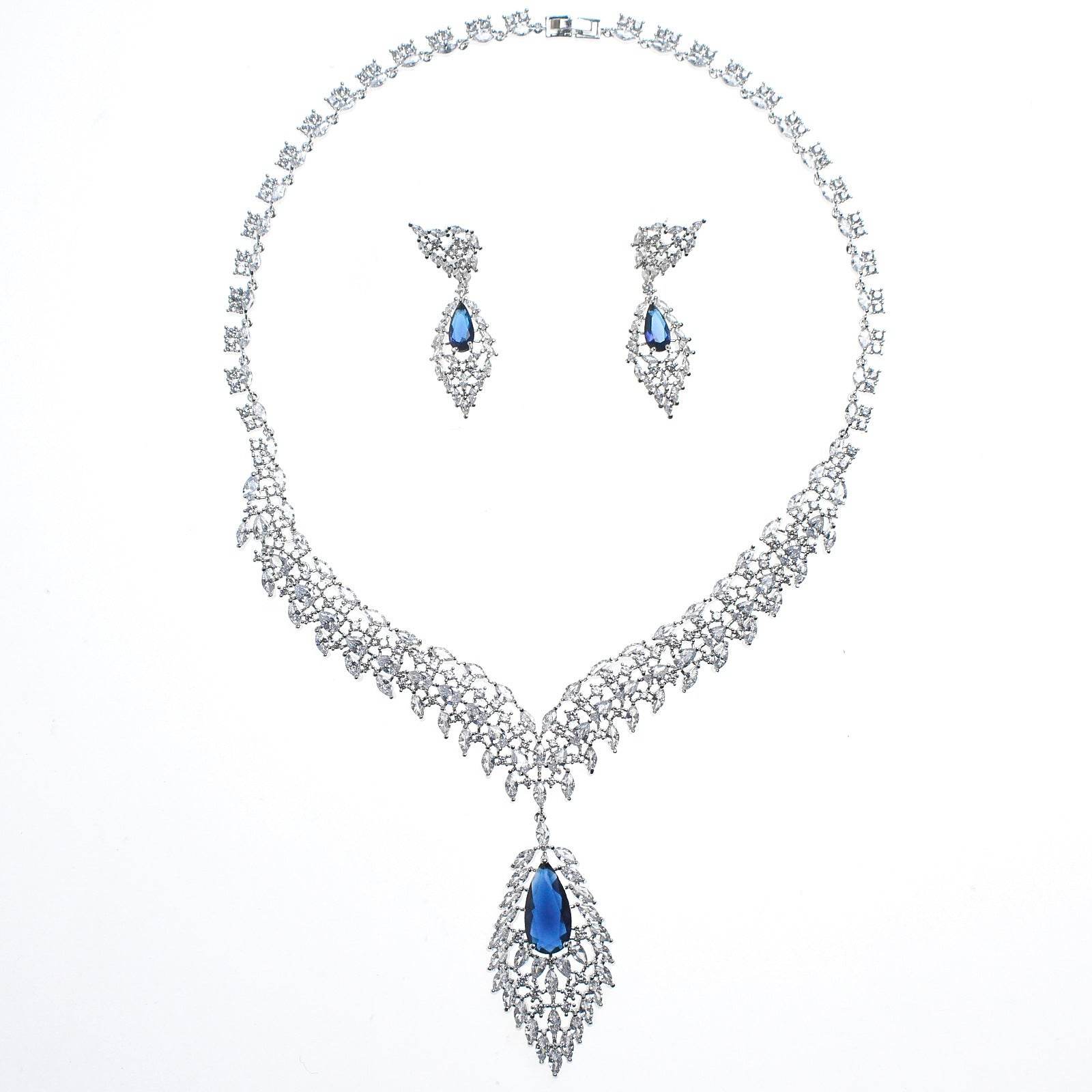 Zircon Wings Jewelry Set – Elegant Earrings & Necklace for Modern Women jewelry set Distinguished Fine Apparel