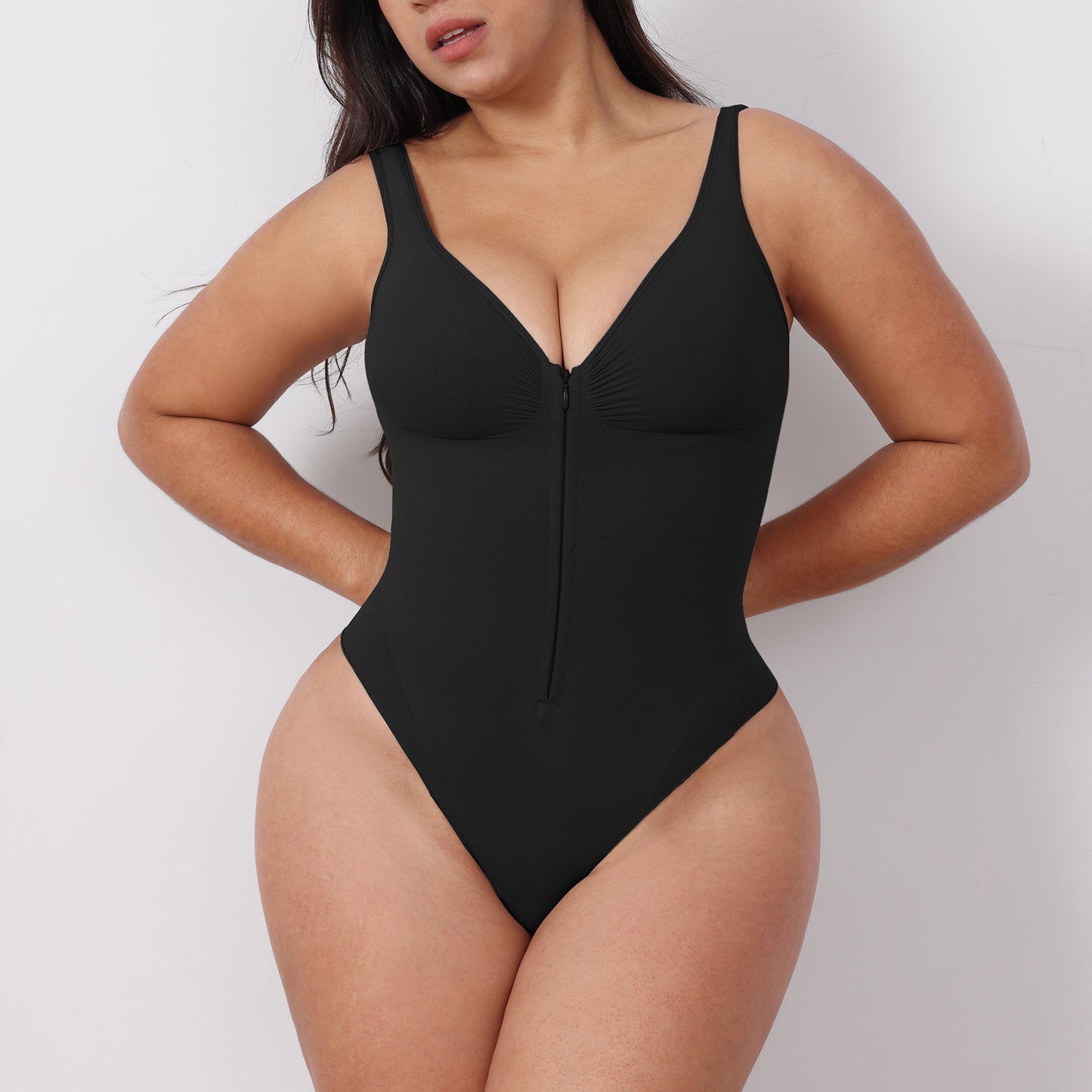 Women's Slimming Underwear Bodysuit Corset Shapewear - Slimming Zip Jumpsuit womens underwear Distinguished Fine Apparel Black S