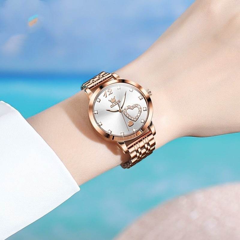 Beautiful Fashion Waterproof Quartz Watch – Timeless Elegance, Everyday Durability ladys watch Distinguished Fine Apparel