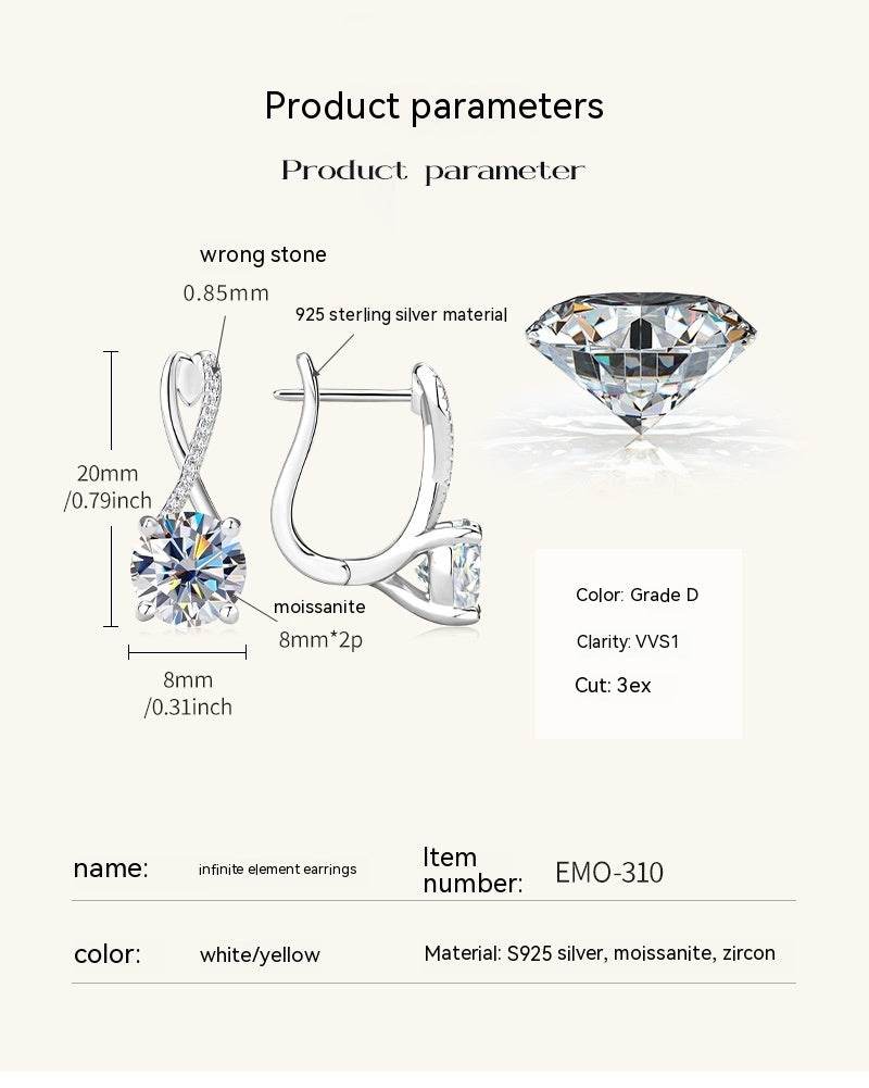 High-Grade S925 Sterling Silver Diamond Earrings – Timeless Sparkle & Luxury ladys earrings Distinguished Fine Apparel