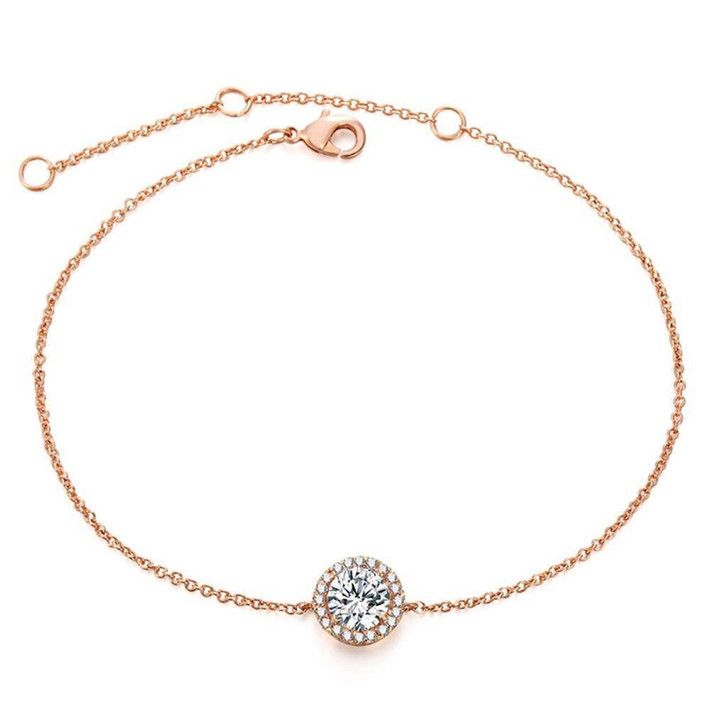 Women's Anklet – Elegant & Sparkling With Crystal inlay - Beauty with Every Step ladys accessorys Distinguished Fine Apparel Rose gold