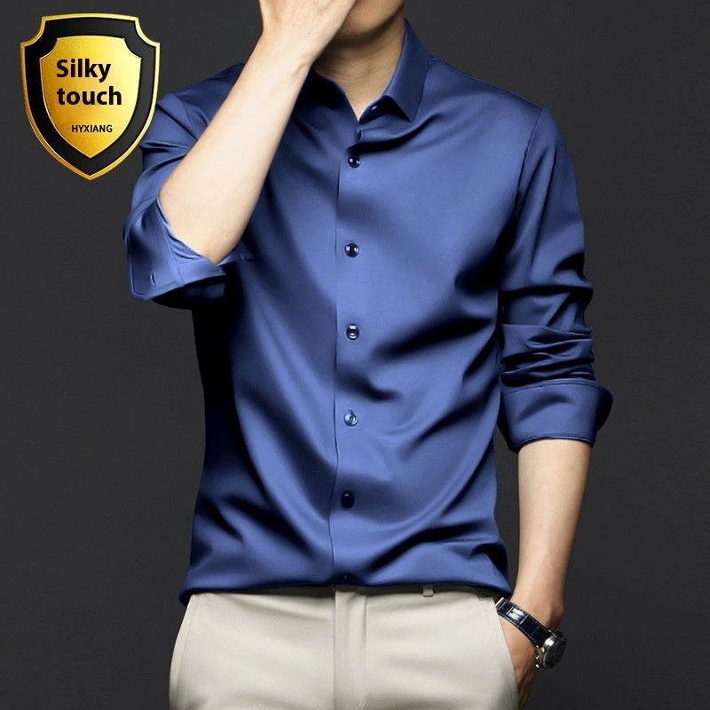 Long Sleeve Shirt Men's Anti-wrinkle Non-ironing Business Clothing Shirt gents Shirts Distinguished Fine Apparel