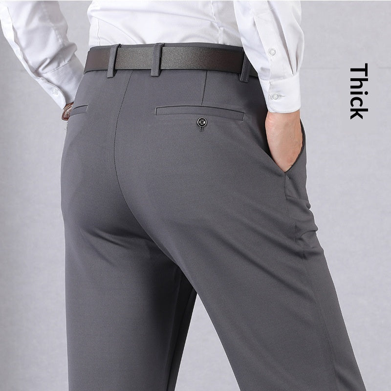 Casual Elastic Waist Biusiness Pants mens pants Distinguished Fine Apparel Dark Gray Springautumn 29