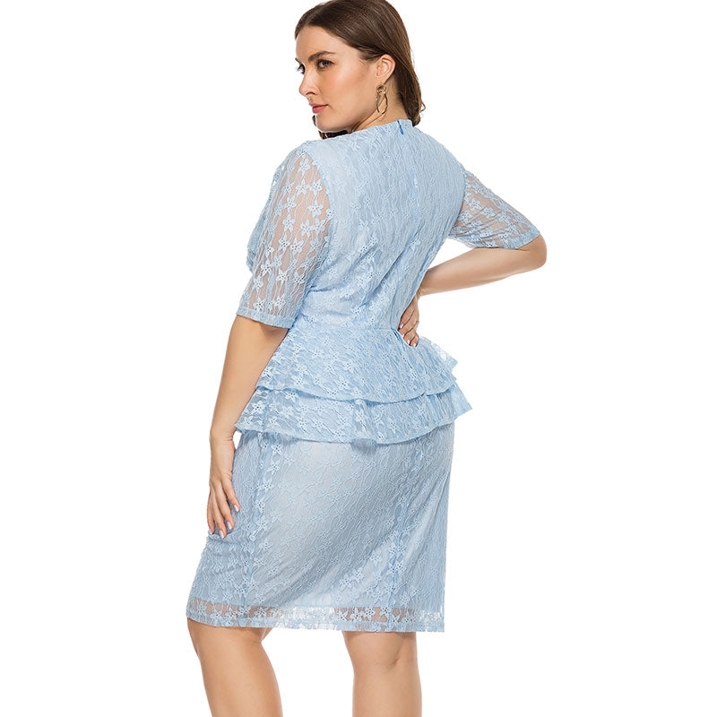 Plus size full lace dress ladys dresses Distinguished Fine Apparel
