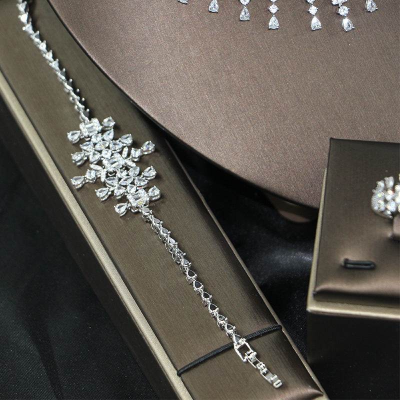 Bridal 3A Zircon Jewelry Set – Four-Piece Wedding Elegance jewelry set Distinguished Fine Apparel