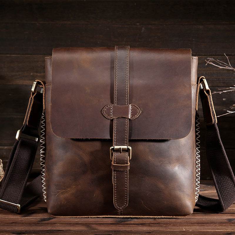 Distinguished Gentlemen's Quality Bag - Genuine Leather Messenger Bag gents bag Distinguished Fine Apparel
