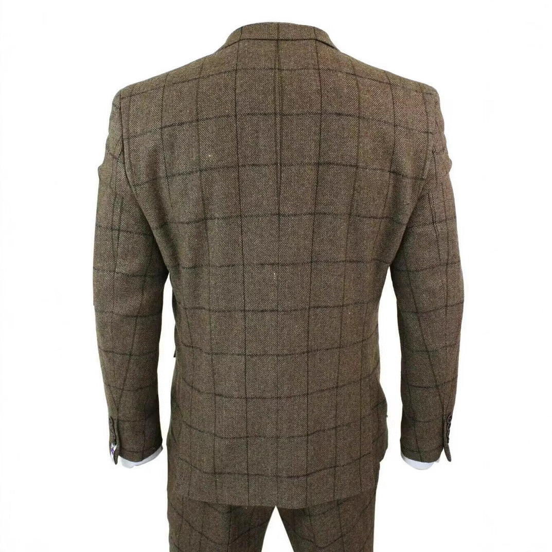 German-style Gentleman's Three-piece Plaid Suit mens suit Distinguished Fine Apparel