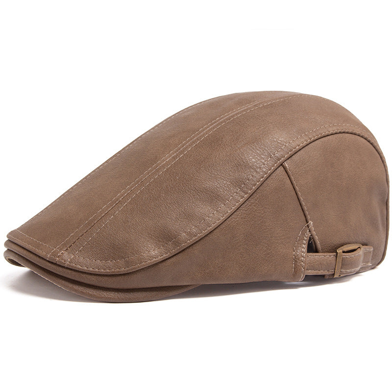 Autumn And Winter Casual Cheese Cutter Cap mens hats Distinguished Fine Apparel Camel Adjustable