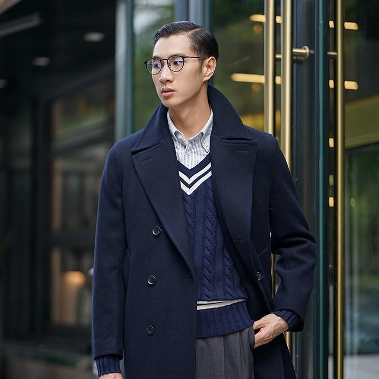 Classic Nautical style Men's Wool Coat mens coat Distinguished Fine Apparel