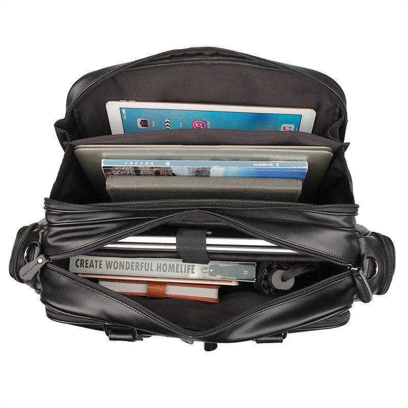 Gentlemen's Quality Genuine Leather bag - Large Capacity Professional gents bag Distinguished Fine Apparel
