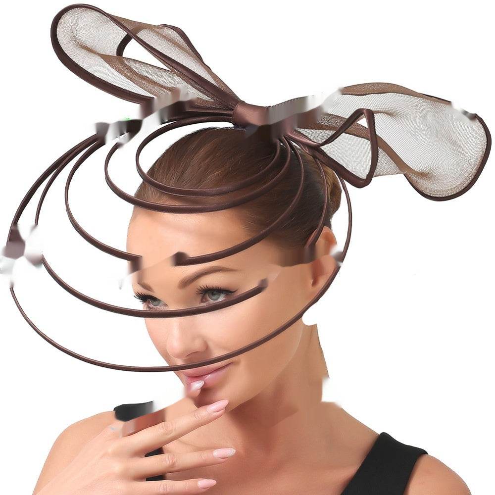 Racing Festival Fashion High-end Top Hat Hair Accessories ladys hats Distinguished Fine Apparel Gray