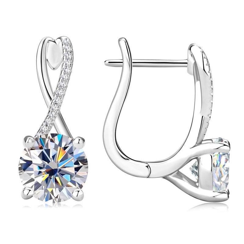 High-Grade S925 Sterling Silver Diamond Earrings – Timeless Sparkle & Luxury ladys earrings Distinguished Fine Apparel