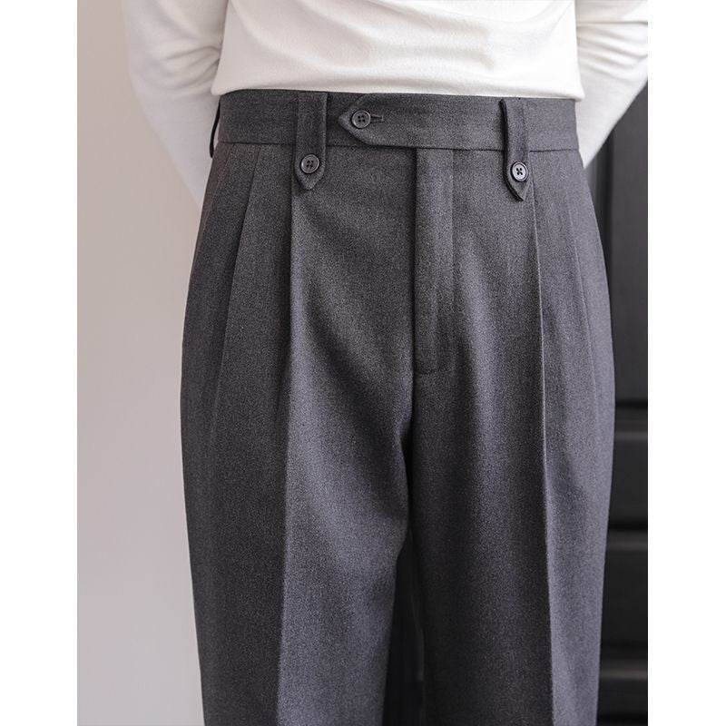 Men's Naples High-waisted Straight Leg Casual Dress Pants formal wear Distinguished Fine Apparel
