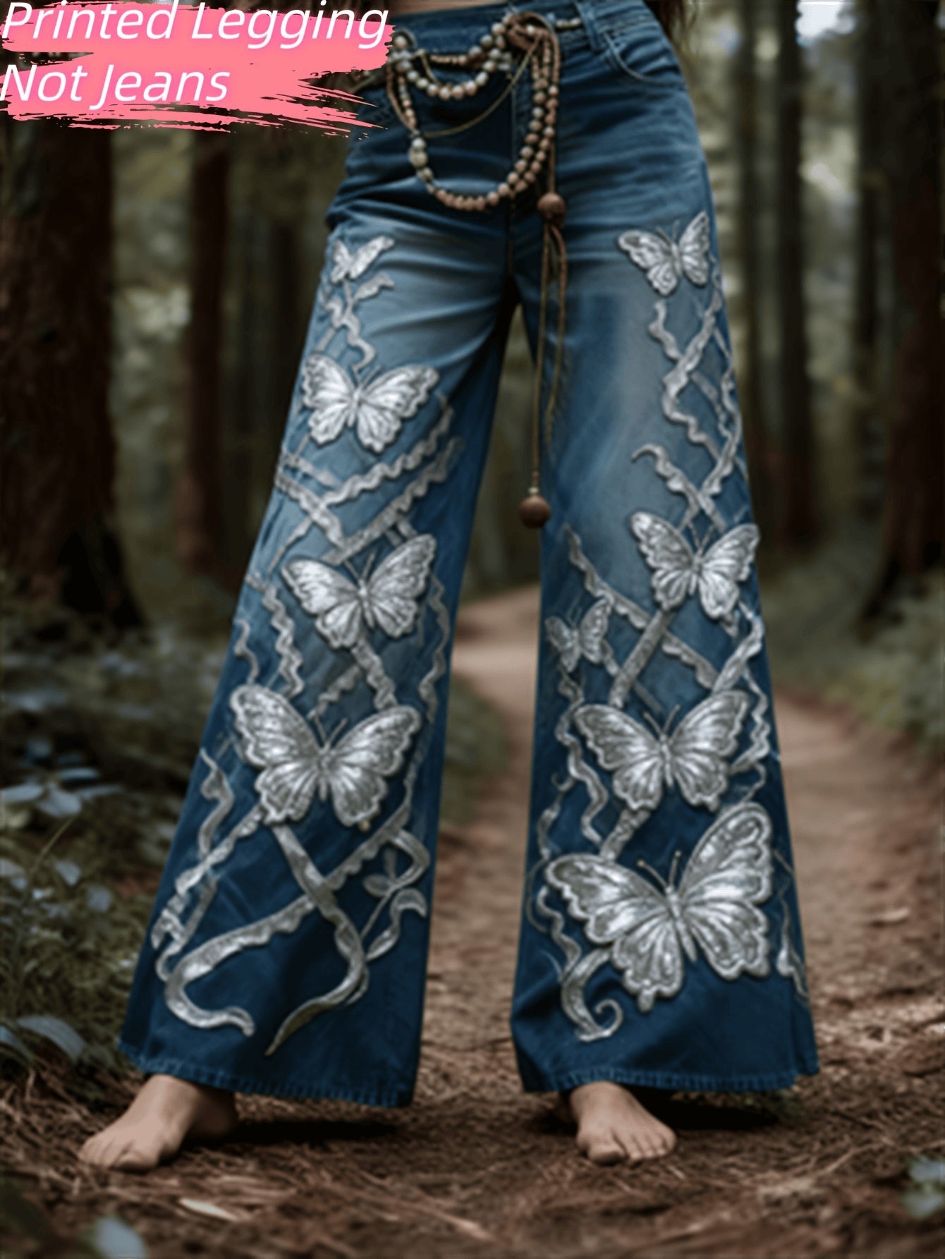 Fashionable Casual Women's Jeans - Beautiful Floral Wear womens pants Distinguished Fine Apparel Style2 S