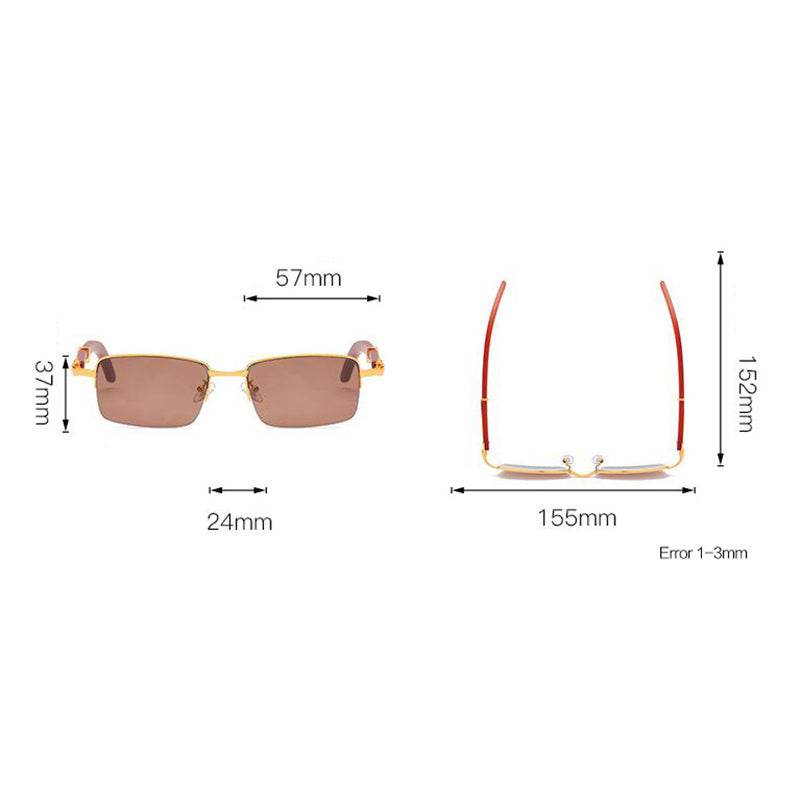 Fine Gentlemen's Crystal and Wood Sunglasses - Wine Red gents sunglasses Distinguished Fine Apparel