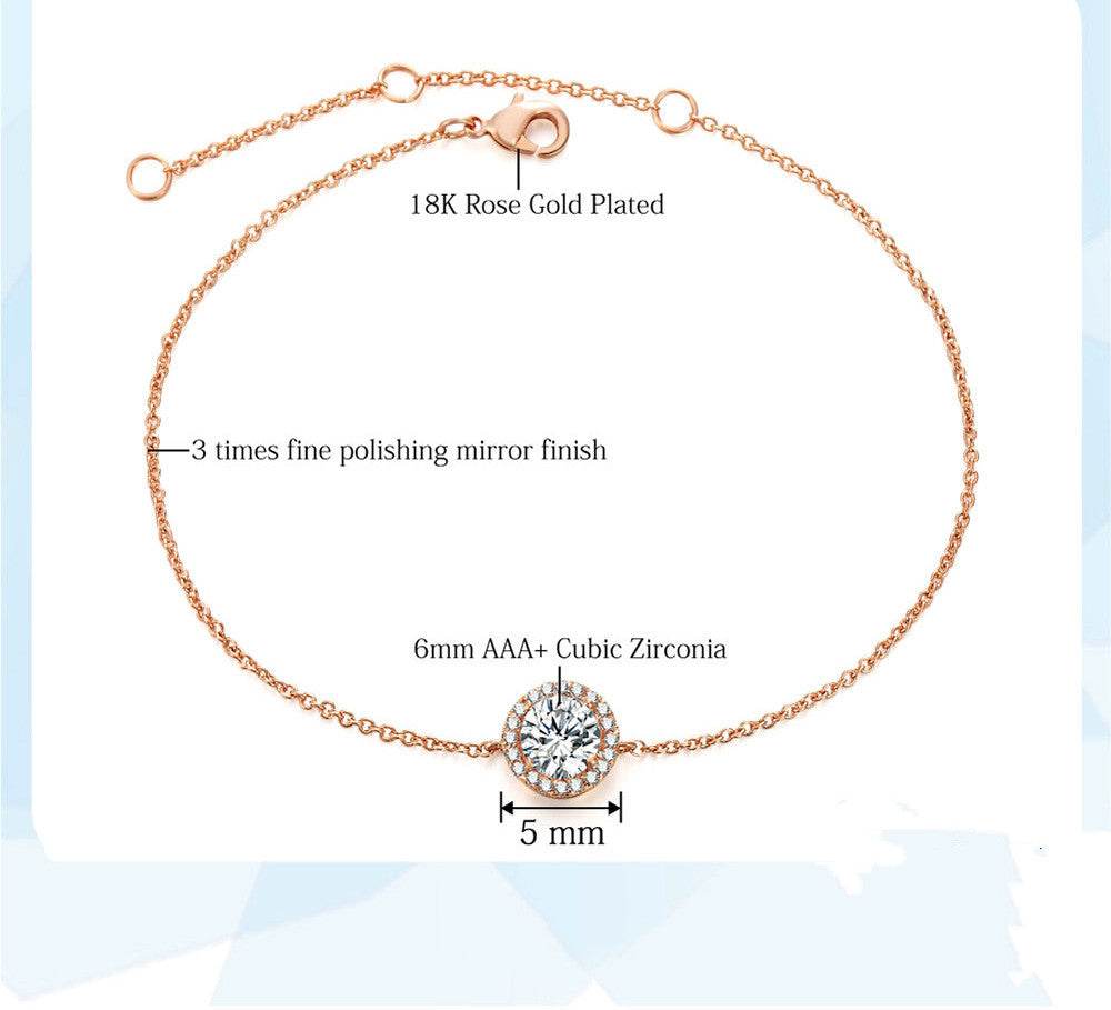 Women's Anklet – Elegant & Sparkling With Crystal inlay - Beauty with Every Step ladys accessorys Distinguished Fine Apparel