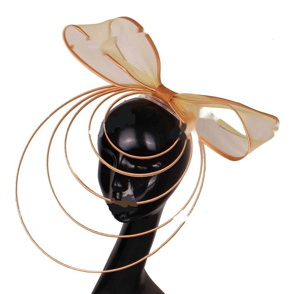 Racing Festival Fashion High-end Top Hat Hair Accessories ladys hats Distinguished Fine Apparel Orange