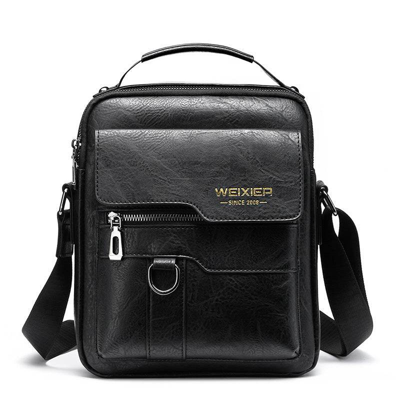 Men's Messenger Bag - Crossbody Bag Business Travel Casual Mens Bag Distinguished Fine Apparel Black