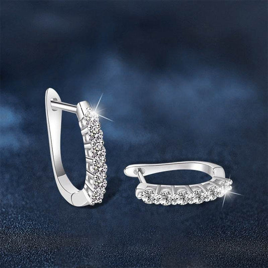 925 Sterling Silver U-shaped Earrings ladys earrings Distinguished Fine Apparel
