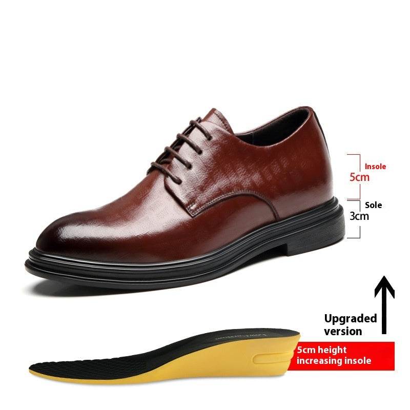 Gent's Business Formal Wear Leather Shoes Breathable gents shoes Distinguished Fine Apparel Brown 37