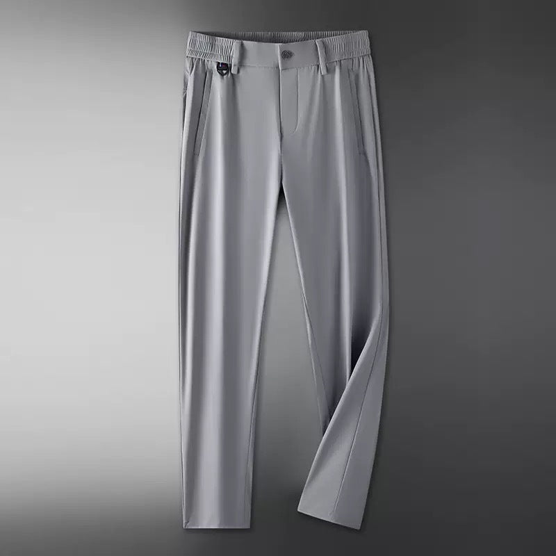 Men's Plus Sized Pants for Summer mens pants Distinguished Fine Apparel Gray M