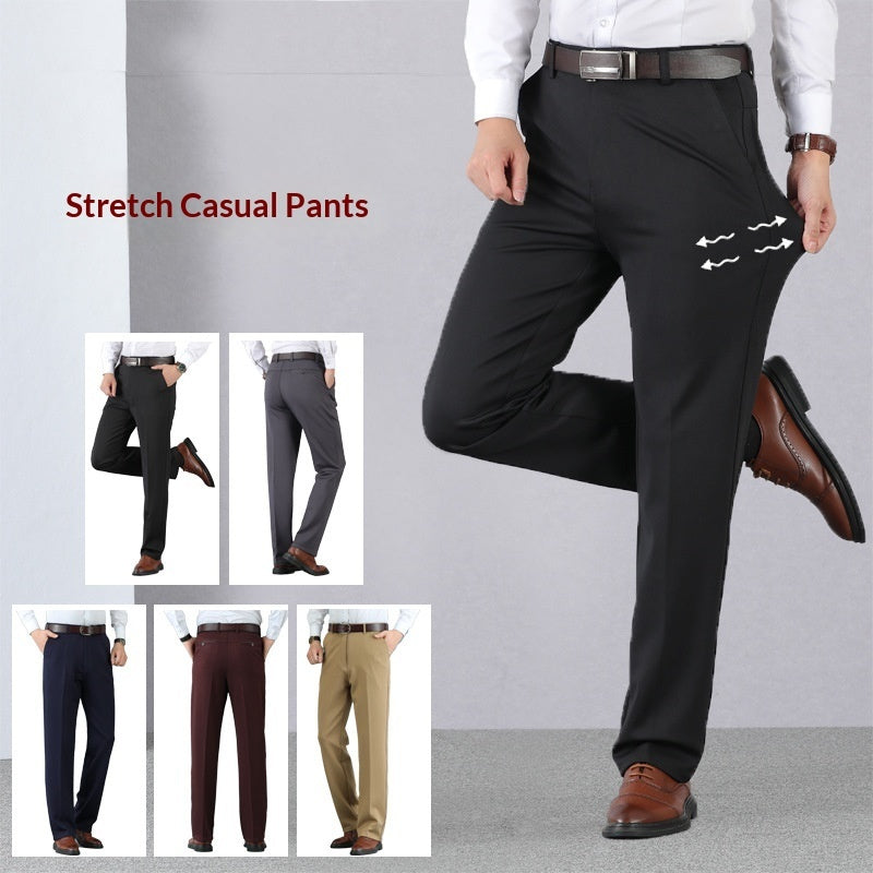 Casual Elastic Waist Biusiness Pants mens pants Distinguished Fine Apparel