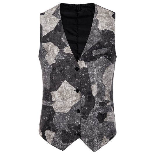 Men's Casual Ethnic Print Vest gents vest Distinguished Fine Apparel