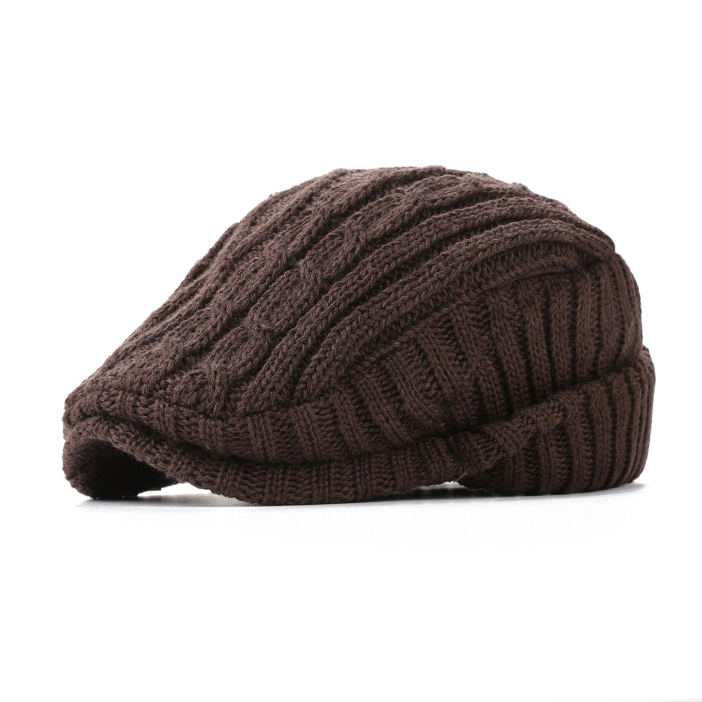 Mens Hat: Gentlemen's Fleece Lined Warm Winter and Autumn Headwear mens hats Distinguished Fine Apparel Brown M