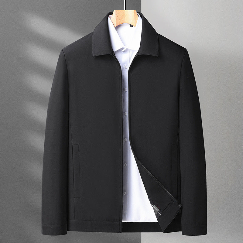 Men's Casual Lapel Jacket - Work Business Casual Wear mens coat Distinguished Fine Apparel Black 170