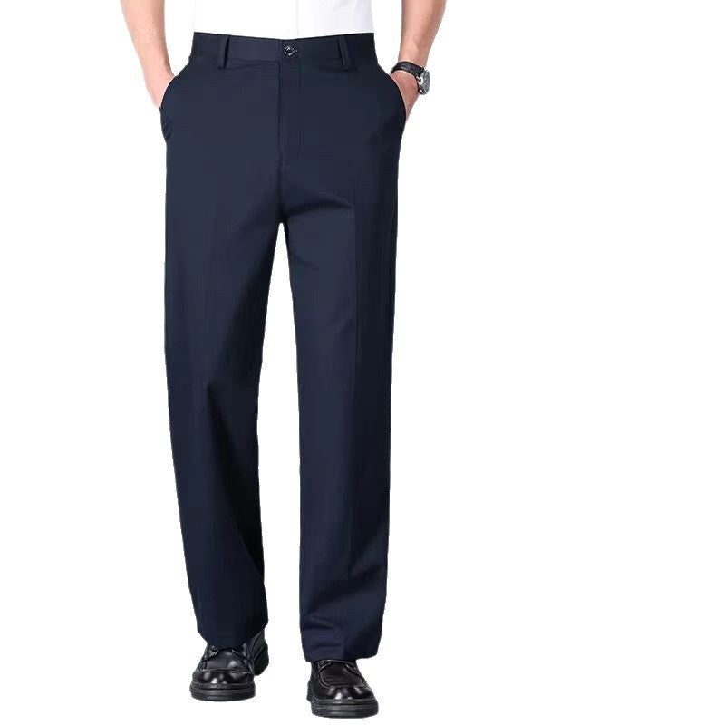 Men's Casual Straight-leg Cotton Plus Size Trousers mens pants Distinguished Fine Apparel