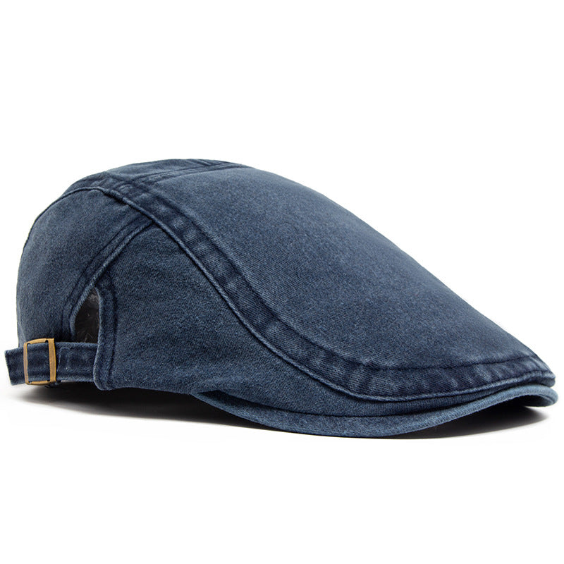 Retro Washed Denim Beret Casual Head Wear womens hats Distinguished Fine Apparel