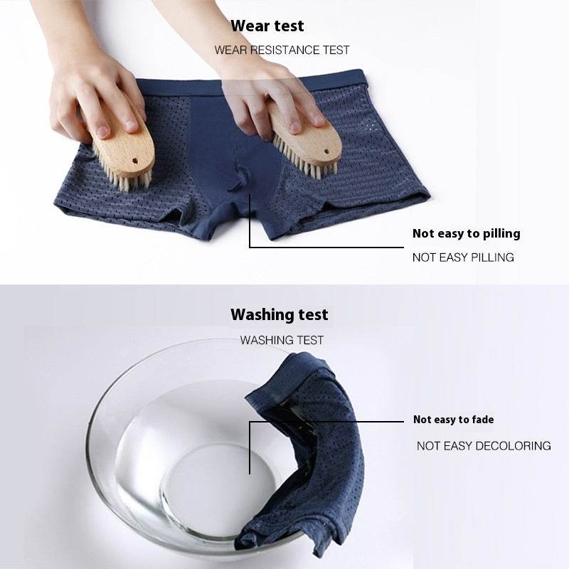 Ice Silk Men's Plus Size Boxer Briefs Gents Undergarments Distinguished Fine Apparel