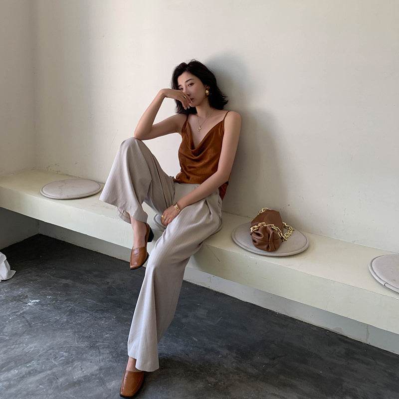 Professional Women's Designer High-Quality Wide Leg Pants ladys pants Distinguished Fine Apparel