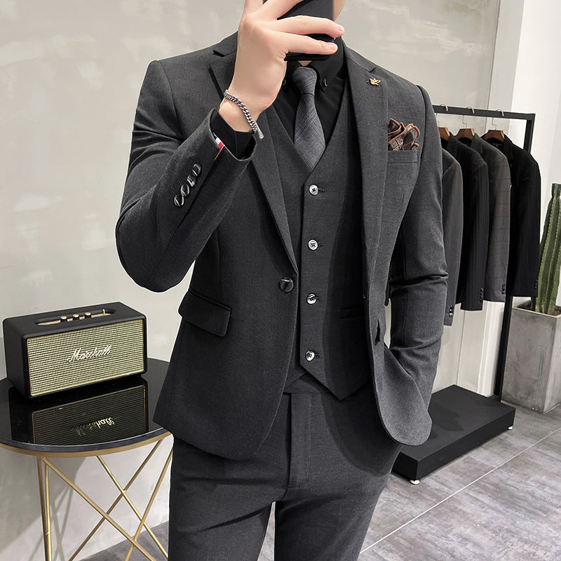 Discerning Gentlemens 3-piece Business Suit 3-piece Business Suit Distinguished Fine Apparel