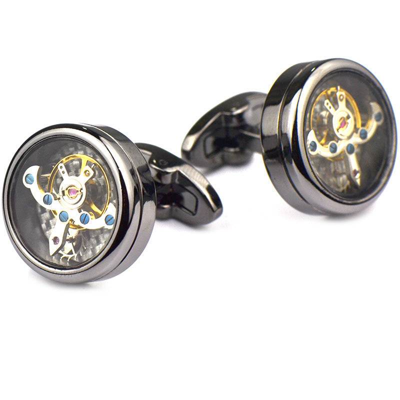 Men's Mechanical Movement Cuff Links - Unique and Eccentric gents accessorys Distinguished Fine Apparel