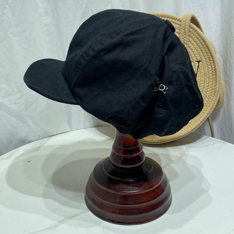 Minimalist Washed Cotton Solid Color Beret womens hat Distinguished Fine Apparel 2 Black M