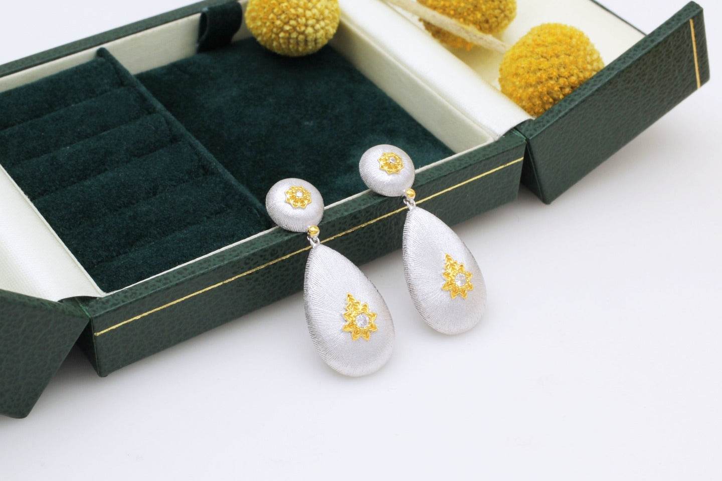 Brushed Star Earrings – Unique 925 Sterling Silver Celestial Style ladys earrings Distinguished Fine Apparel