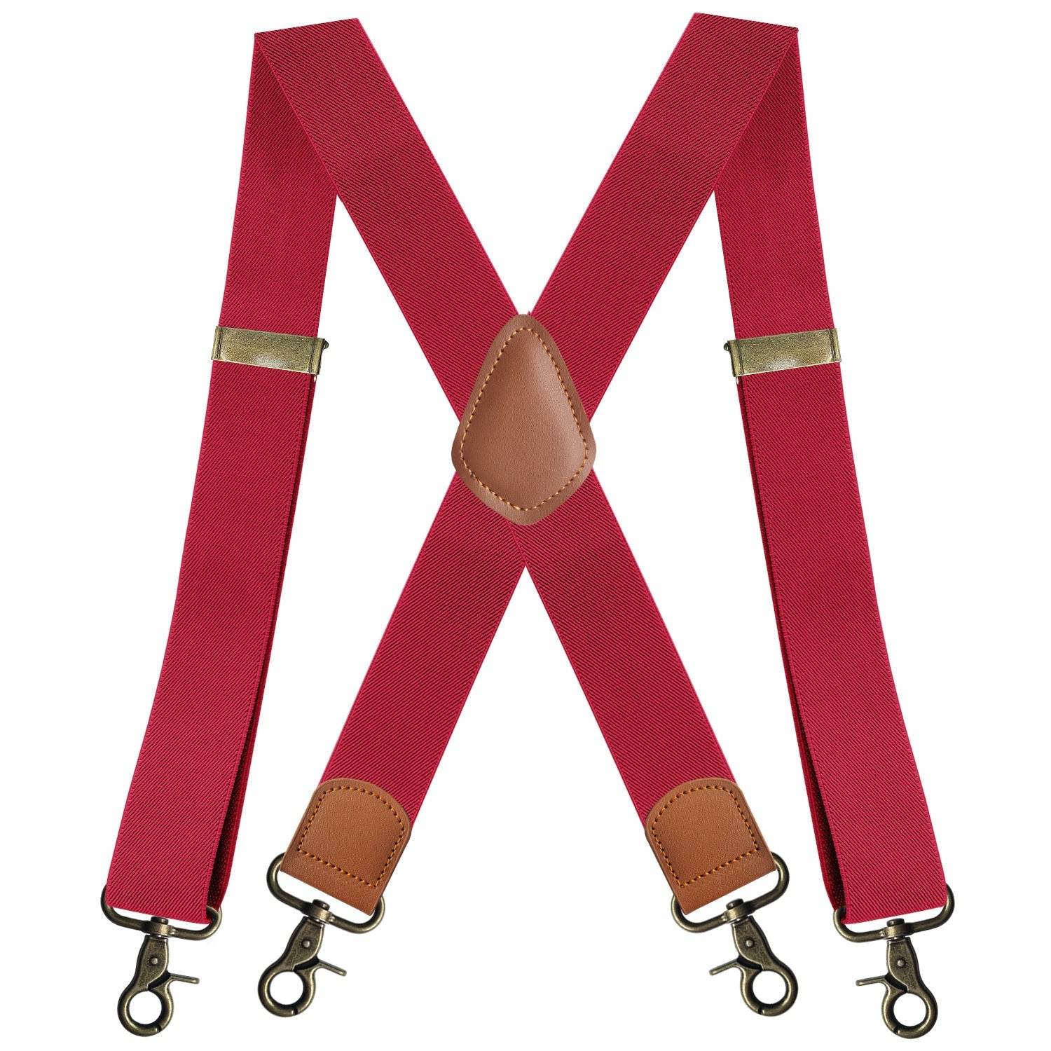 Elastic Straps X-type Suit Pants Suspenders - Quality Bronze Buckling formal wear Distinguished Fine Apparel