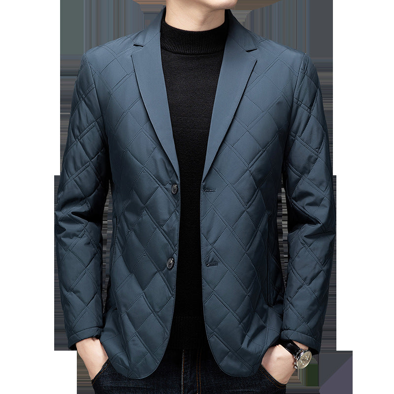 Mulberry Silk Cotton-padded Jacket Men's Casual Cotton-padded Jacket mens coat Distinguished Fine Apparel