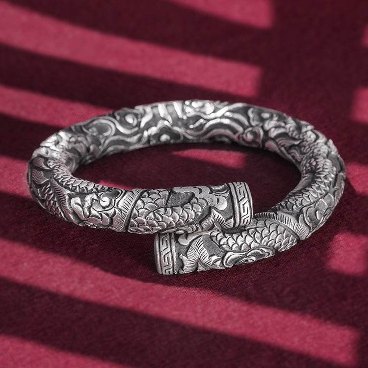 Eccentric Men's Silver Double Head Bead Playing Bracelet - true sartorial distinction gents accessorys Distinguished Fine Apparel