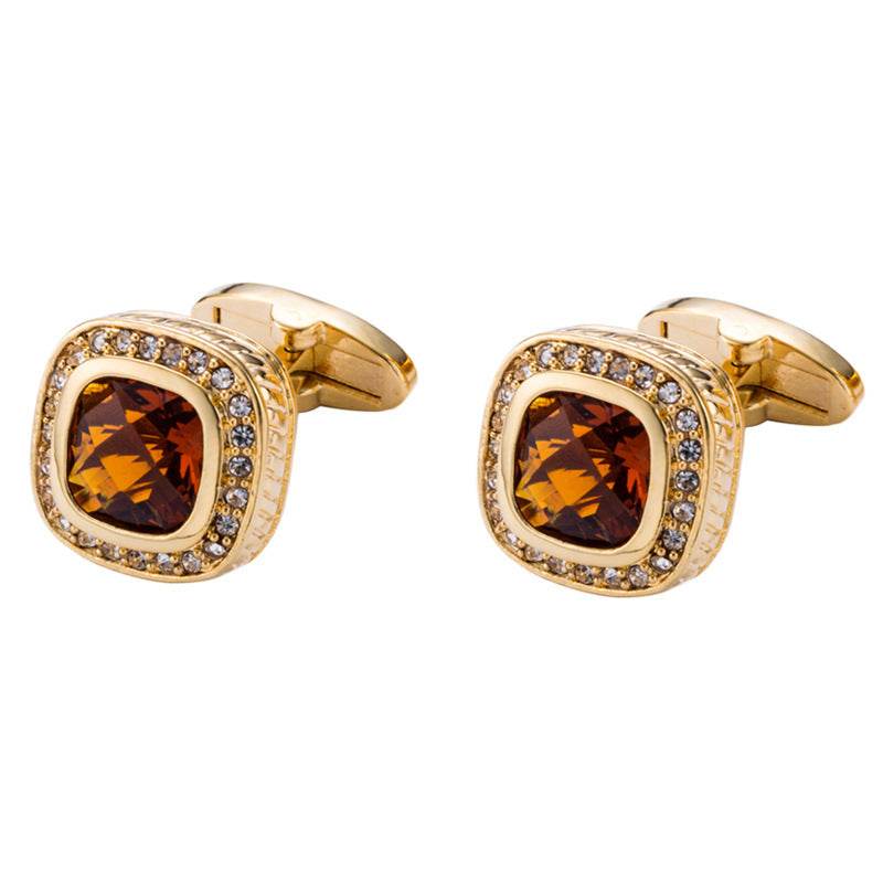 High Quality Classic French Turtle Surface Glass Cufflinks gents accessorys Distinguished Fine Apparel