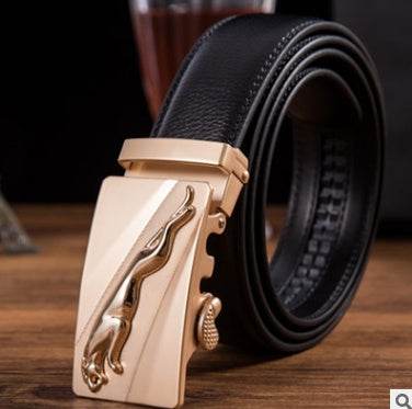 Men's Professional Business leather belt With automatic buckle formal wear Distinguished Fine Apparel 27 110 130cm
