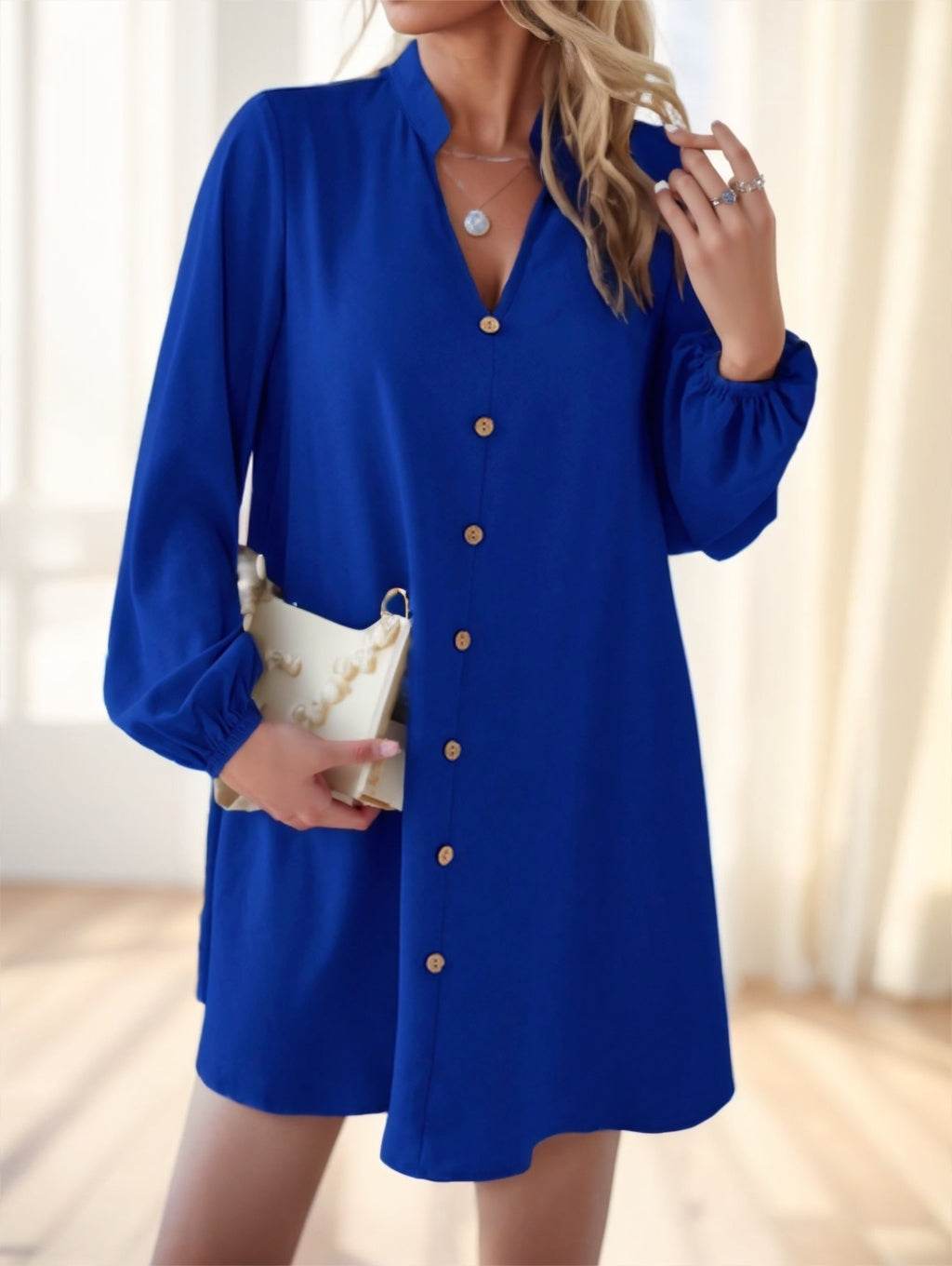Ladies Lantern Long Sleeve Shirt - Dress Styled ladys tops Distinguished Fine Apparel
