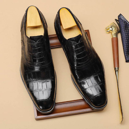 Gentlemen's Quality Leather Shoes Handmade Formal Wear formal wear Distinguished Fine Apparel Black 37