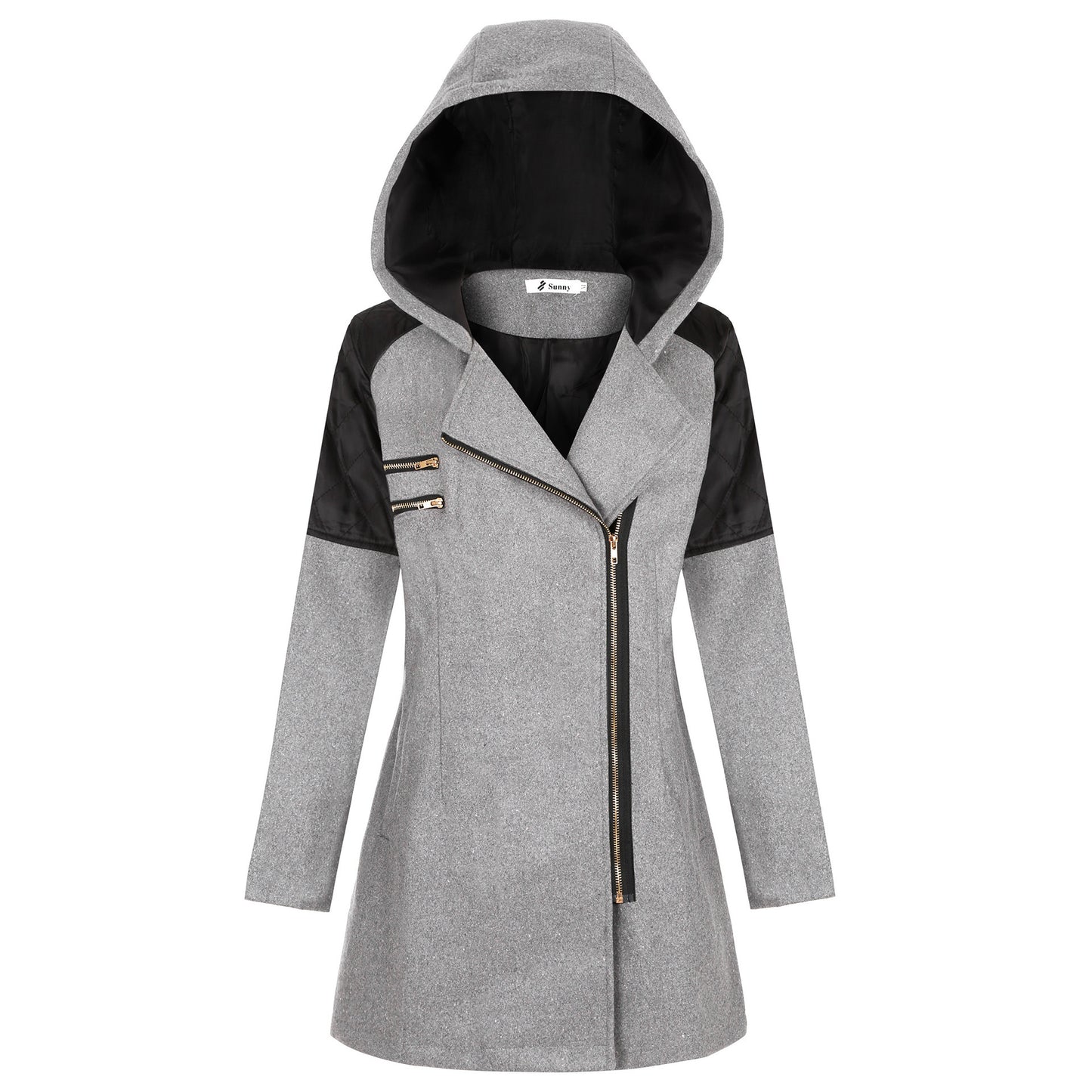 Women's Warm Coat - Thick Woolen Winter Windbreaker - Hooded womens coat Distinguished Fine Apparel