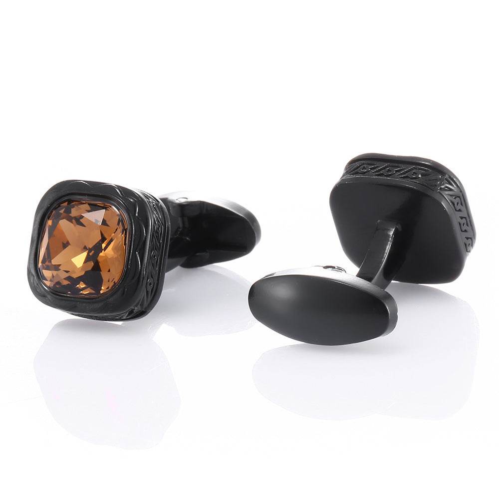 Champagne and Black Men's Bold Cufflinks gents accessorys Distinguished Fine Apparel
