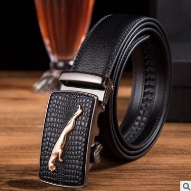 Men's Professional Business leather belt With automatic buckle 1 / 110 130cm 10 / 110 130cm 